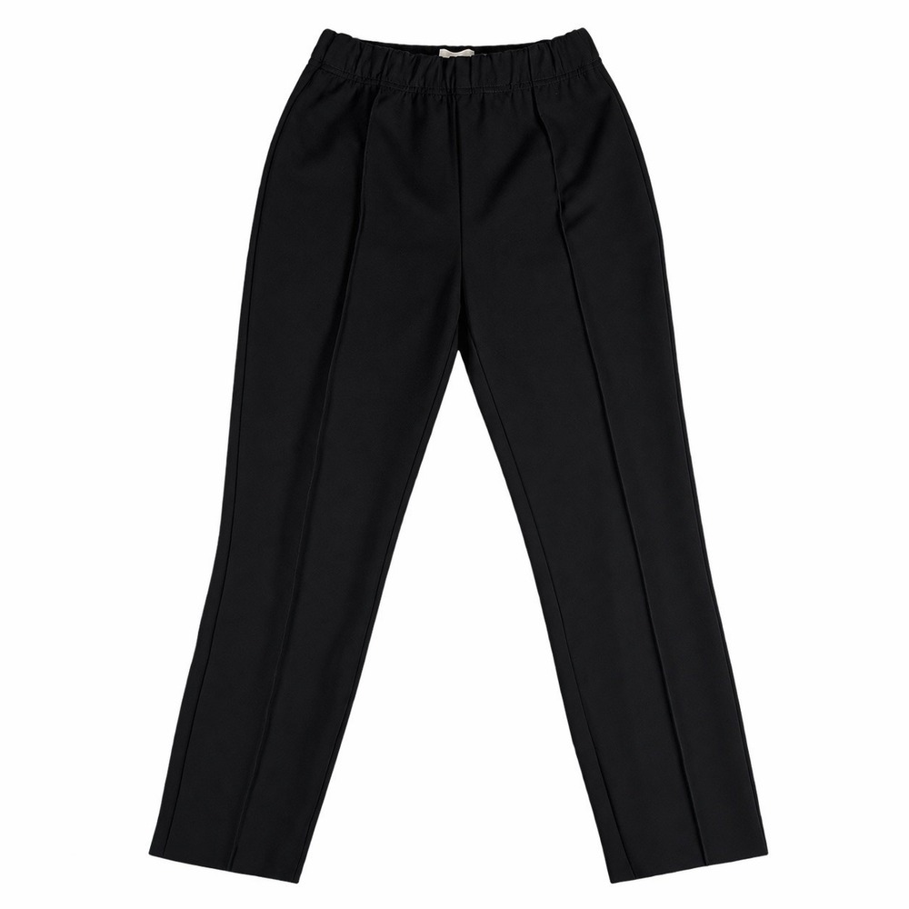 Anthropologie Womens Black Pintuck Tapered Ankle Zip Pull-On Pants small black